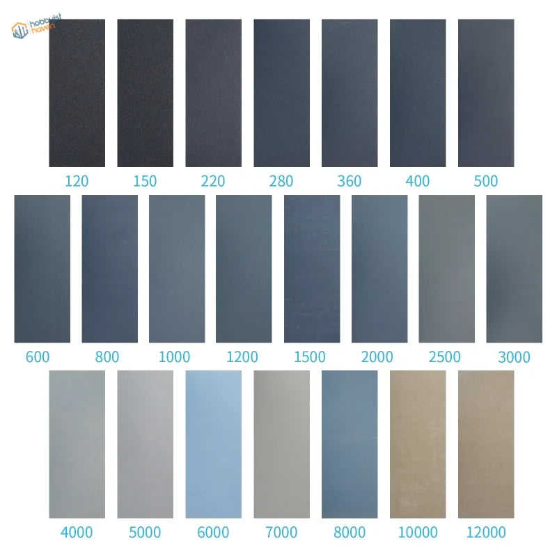 44/88pcs sand paper set #120-20000 grits in grid for precision hobby tools
