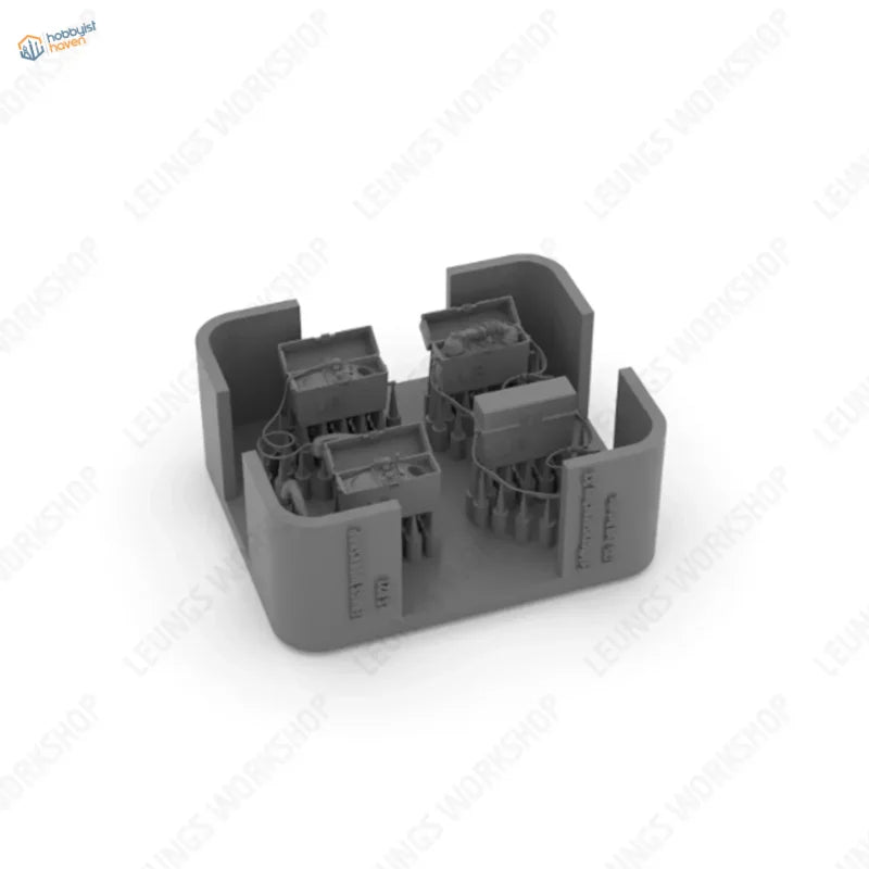 Gray plastic FF33 German field telephone connector housing with slots