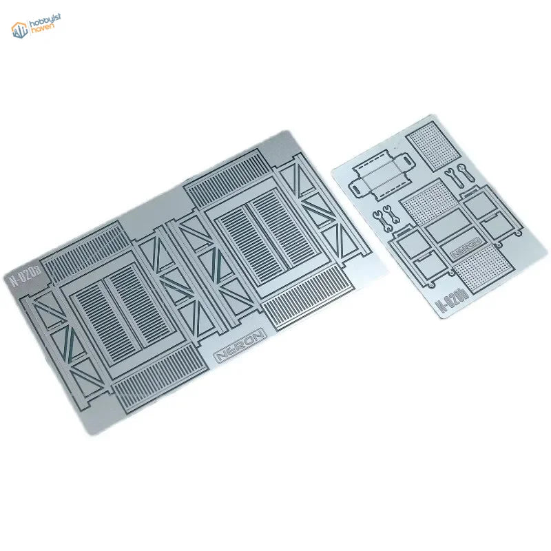 Silver Neron 1/64 storage rack toolbox metal sheets with patterns