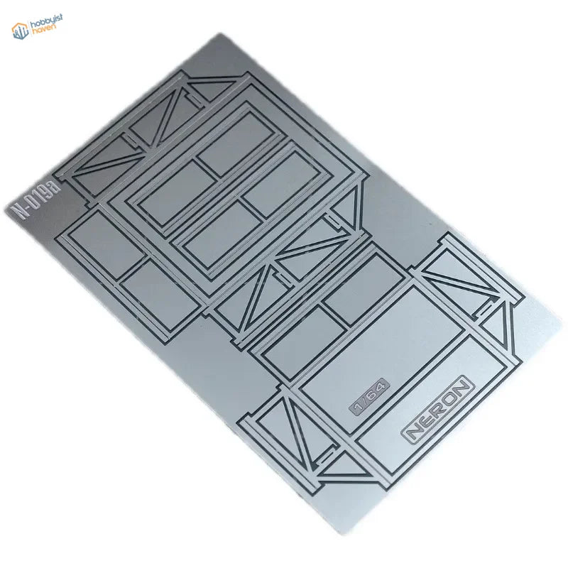 Silver Neron 1:64 decal sheet with tire rack shelves outlines
