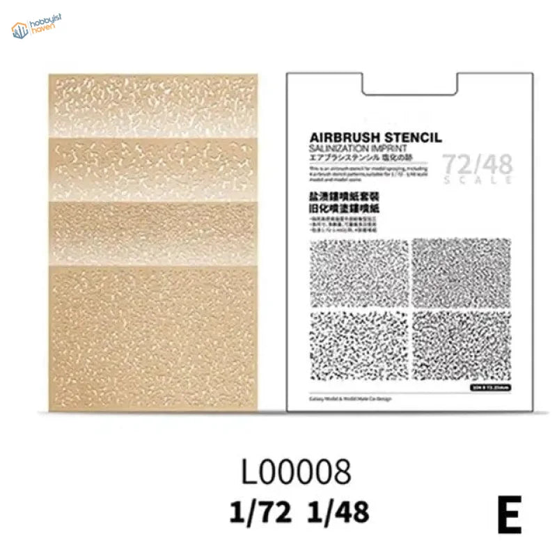 Gold craft paper marbling stencil with speckled pattern for 1/72 1/48 model cars