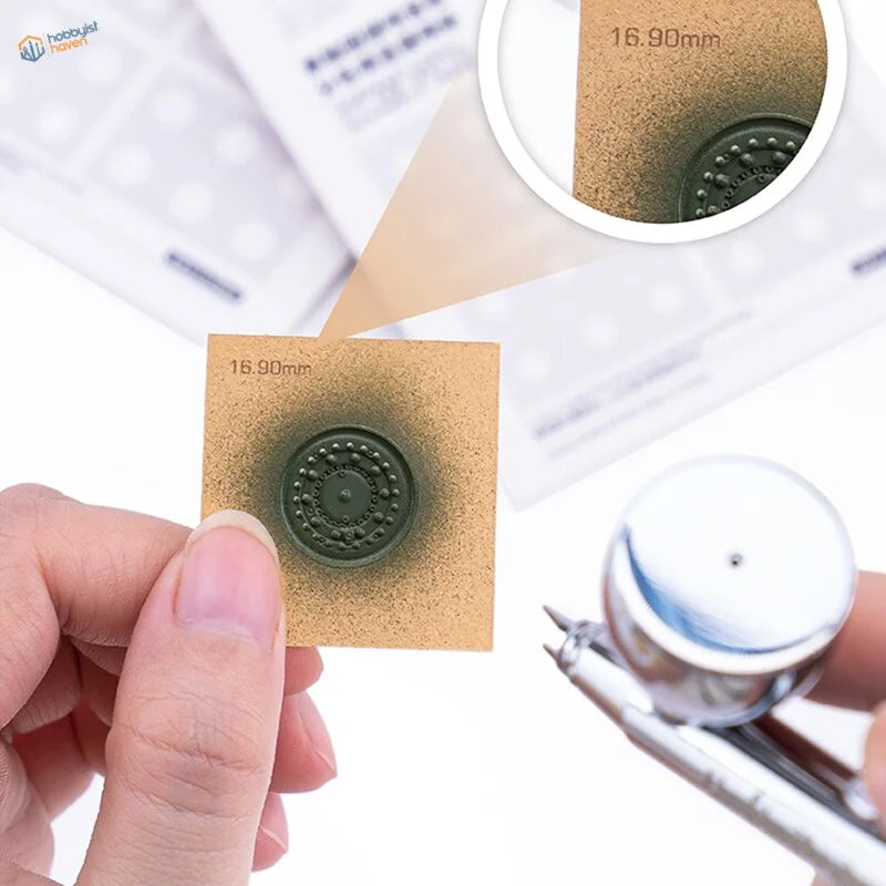 Dark green 16.90mm masking template for wheel painting scale modeling tools
