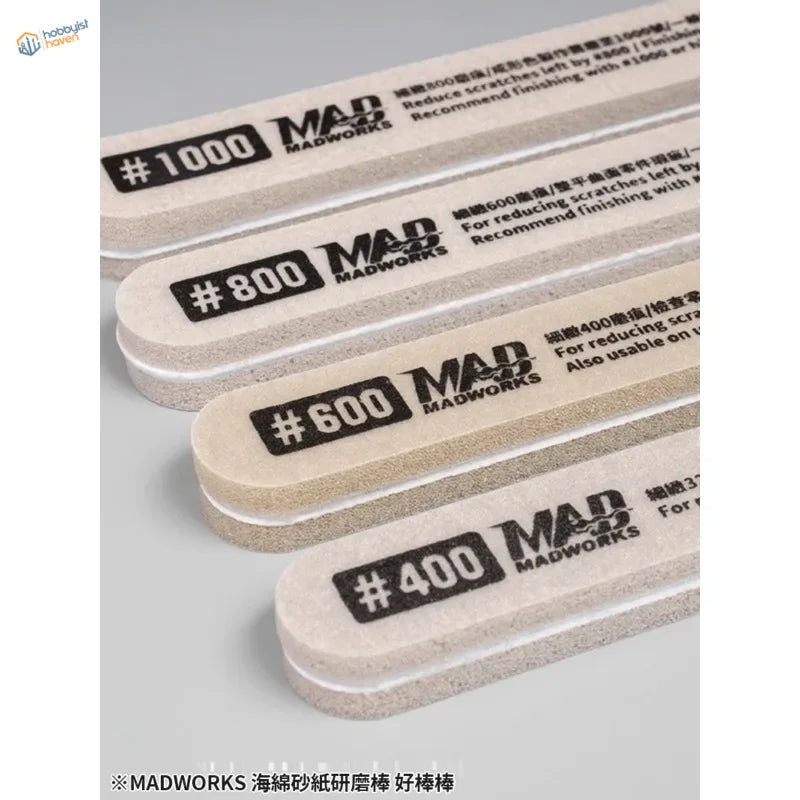 4pcs sanding sticks with 400, 600, 800, 1000 grits