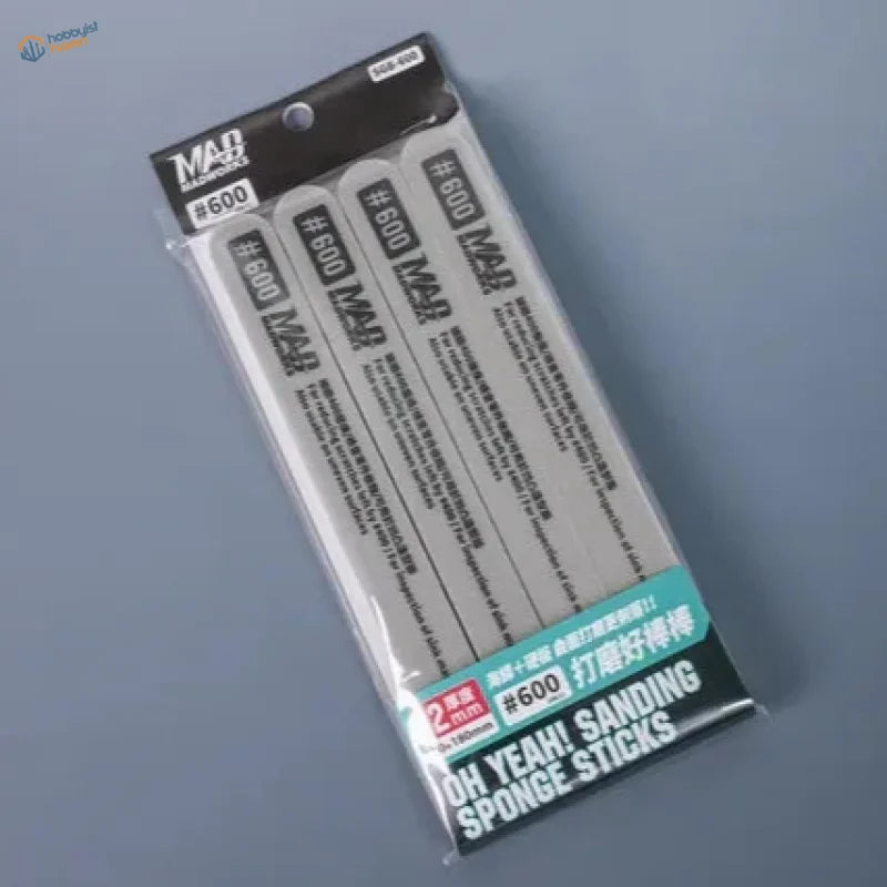 4pcs sanding sticks #600 grit white Map sponges in clear plastic pack