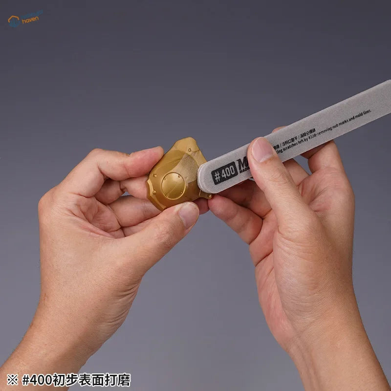 Gold #400 grit sanding block polishing surface on 4pcs sanding sticks