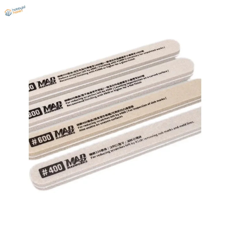 4pcs sanding sticks set of four white abrasive blocks with grit numbers