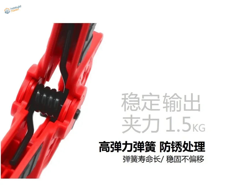 4pcs seamless clamps red plastic with black spring for 0-25mm parts
