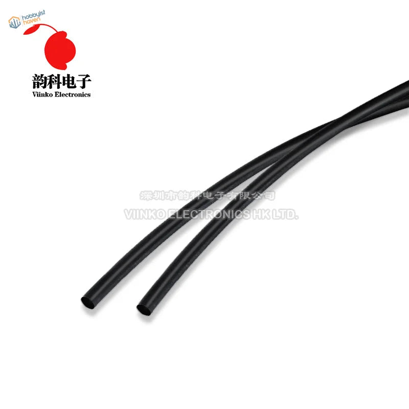 Black 0.6-4.5mm heat shrink tube, 5m flexible insulation for cables