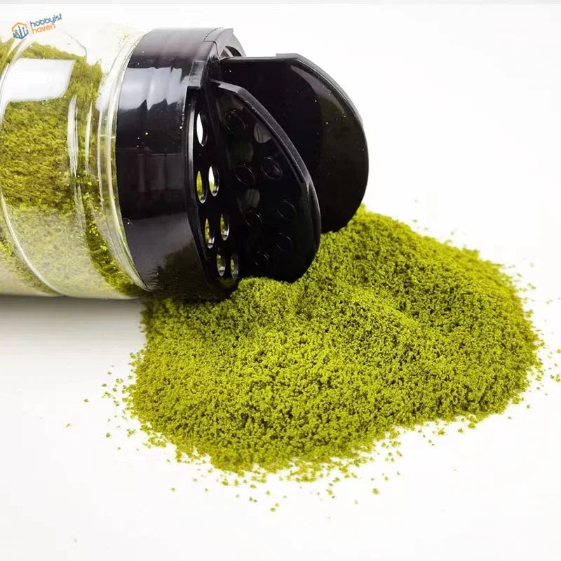 500ml tree grass powder shaker spilling vibrant green powder