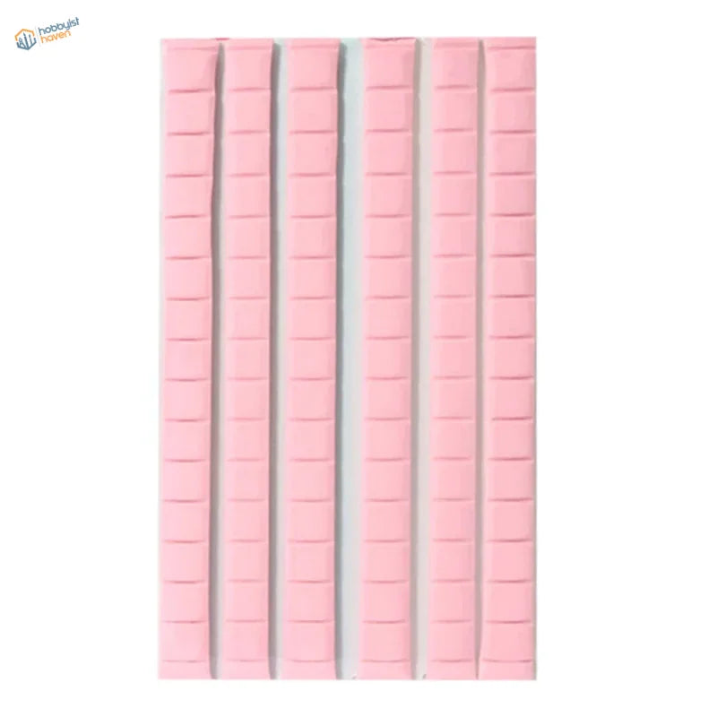 Pink silicone door handle protector strips, 50g reusable tack for scale modeling