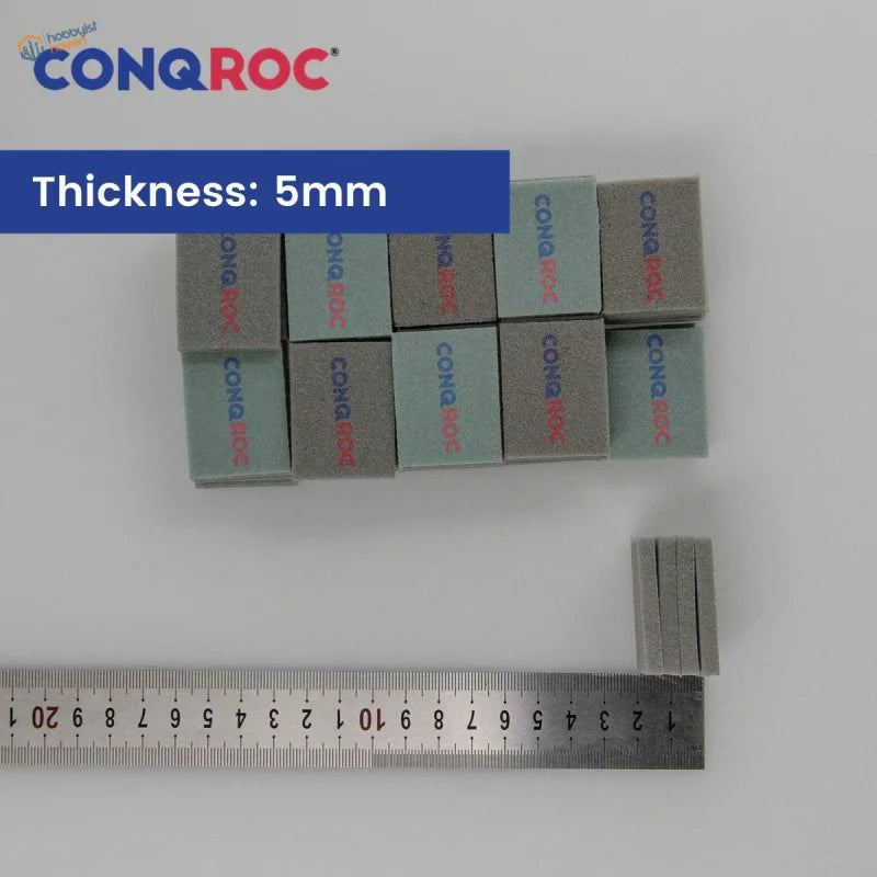 50pcs #300-#3000 grit sanding sponges: gray 5mm conqroc blocks for scale modeling