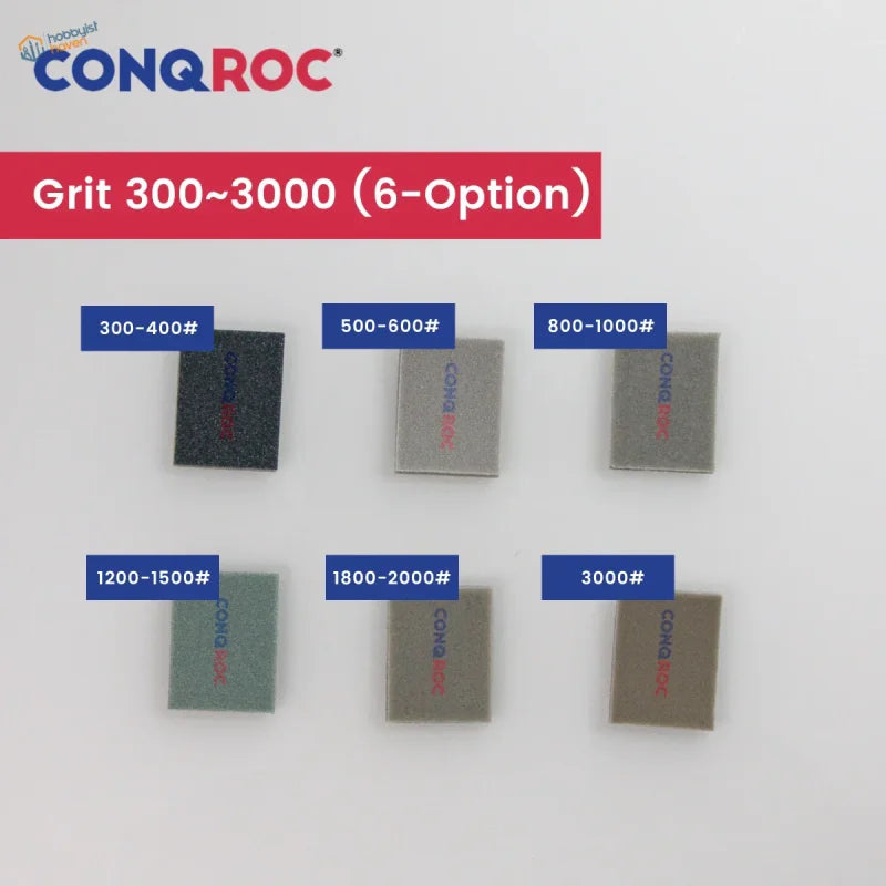 Conqroc 50pcs grit sanding sponges 300-3000 for scale modeling