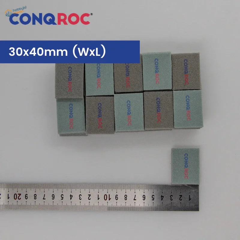 Gray 30x40mm conqroc sanding blocks in 50pcs #300-#3000 grit sanding sponges for scale modeling