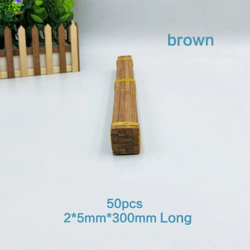 50pcs 30cm round/square bamboo sticks bundle for model building