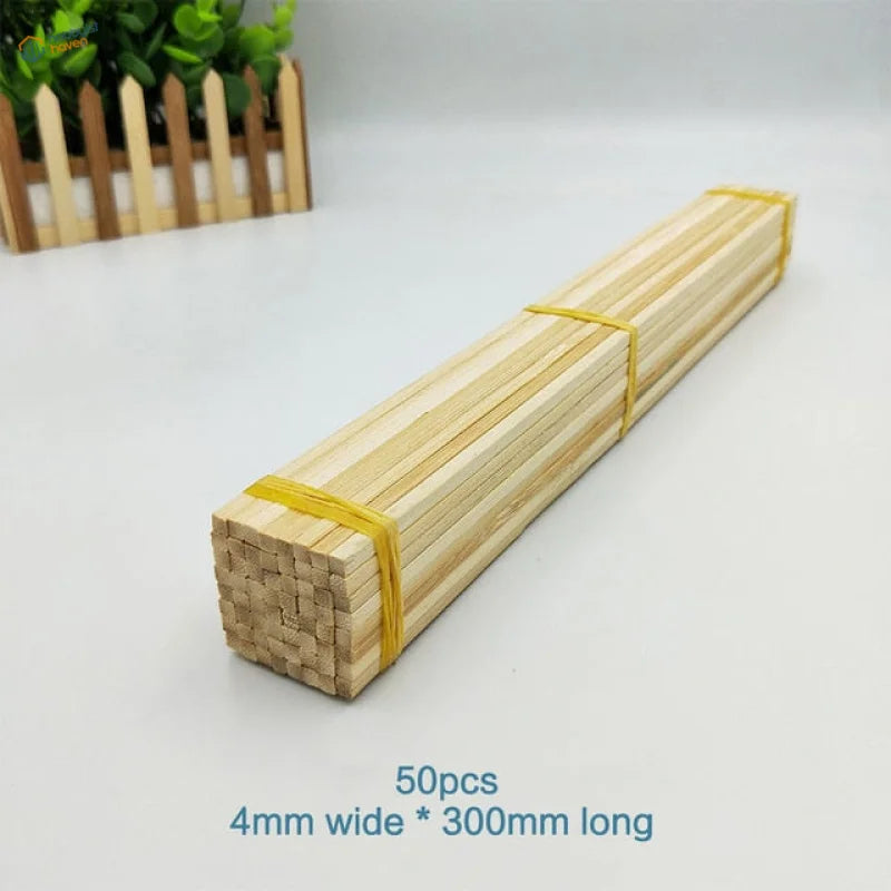 50pcs 30cm round bamboo sticks bundle for model building