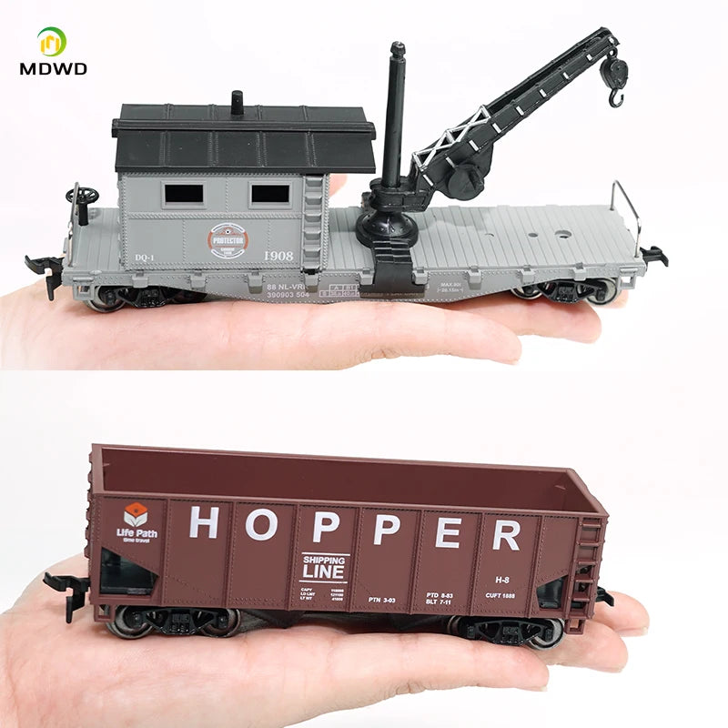 Wagons de fret à benne et à grue échelle HO 1/87