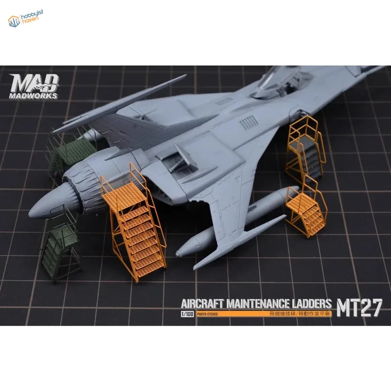 Gray 1/100 scale model maintenance ladders MT27 by Madworks