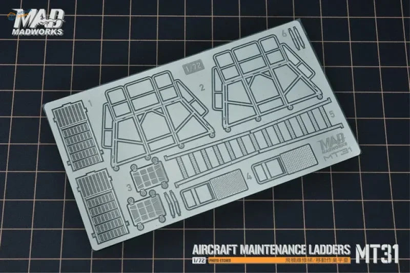 Silver Madworks 1/72 aircraft maintenance ladders decals sheet