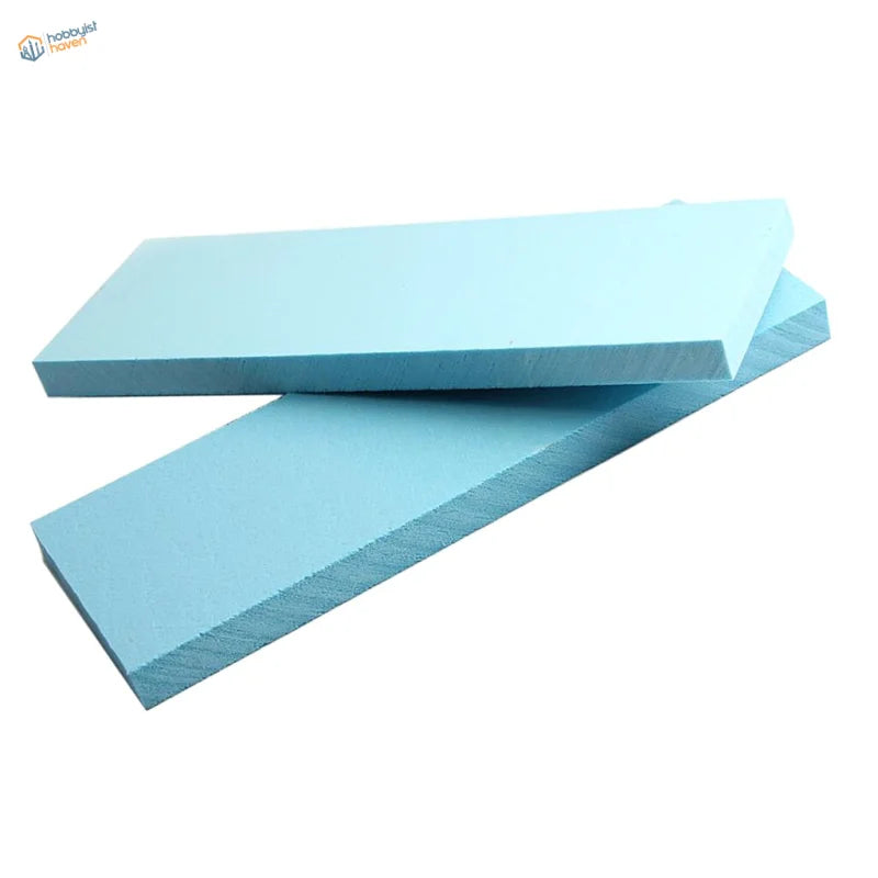 5pcs light blue foam slabs, rectangular textured boards with straight edges