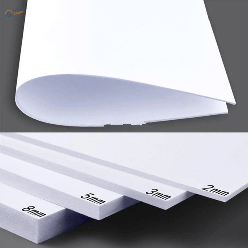 White styrene sheets 2mm to 8mm thick for scale modeling