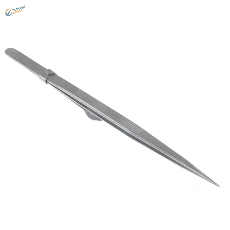 6-inch anti static precision lock tweezers with silver pointed tips