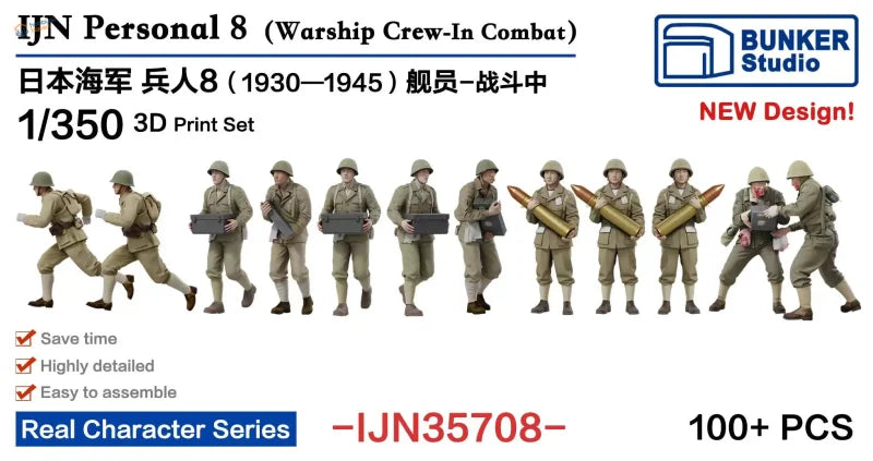 60/80/100+ pz Figure Navali IJN della WWII 1/350