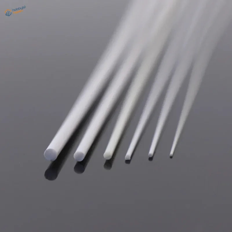 60pcs assorted 0.5-2.5mm styrene rods for scratch builds and scale modeling