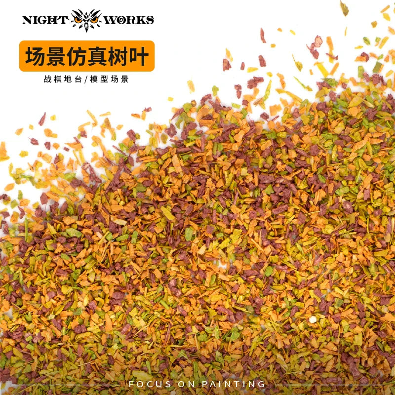 200ml miniature tree leaves: autumn shredded foliage for dioramas