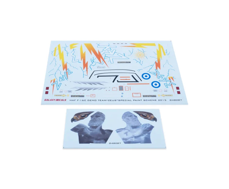 1/48 Galaxy decals for F-16C Demo Team Zeus with lightning eagle stickers