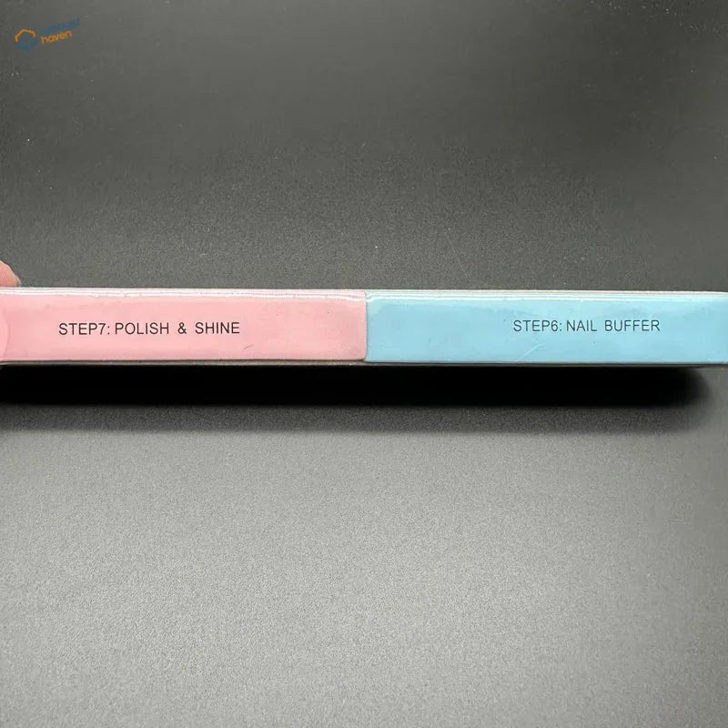 Pink and light blue dual-sided 7-sided polishing rod with step-by-step instructions to remove mold lines for scale modeling