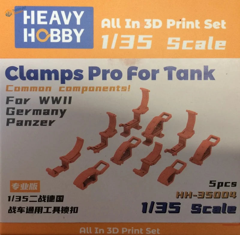 78pcs 1/35 3D-printed orange clamps for WWII German tank models