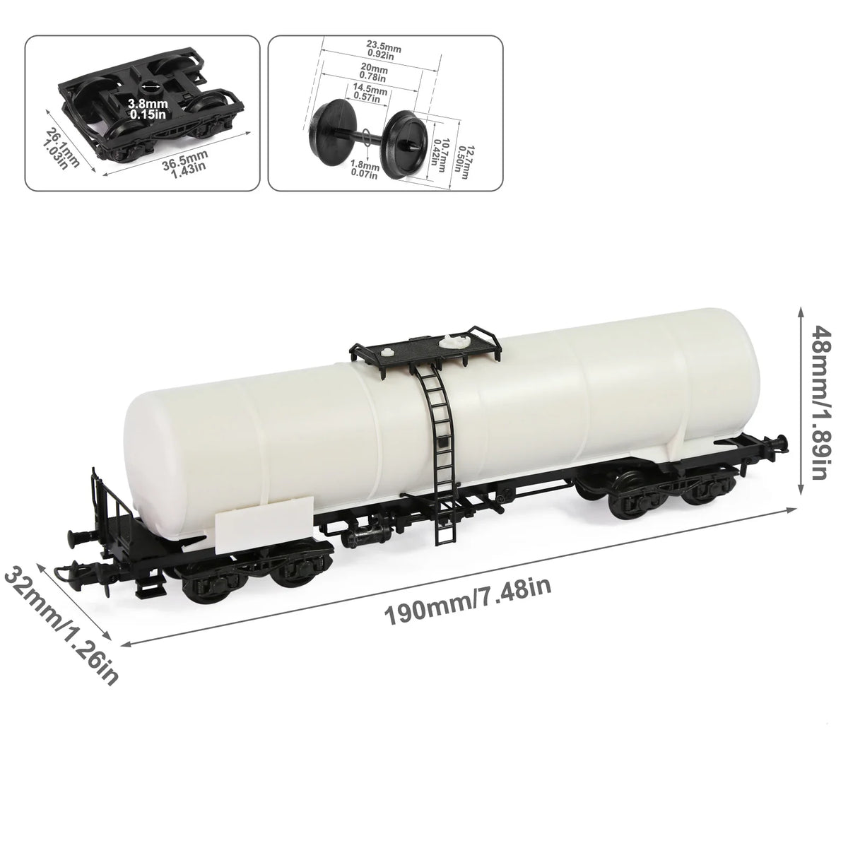 Kits de wagons-citernes à huile HO échelle 1/87, 2 pièces