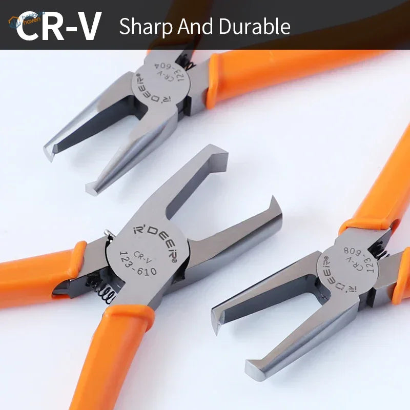 90 degree double edged cutter nipper with orange handles and sharp jaws