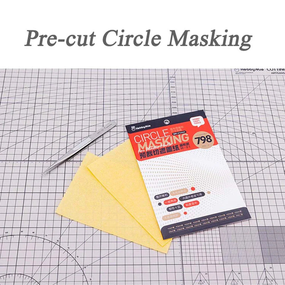 Hobby Mio 798pcs yellow pre-cut mask circles by Hobbymax in red box