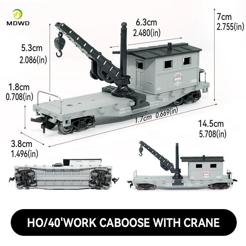 Wagons de fret à benne et à grue échelle HO 1/87