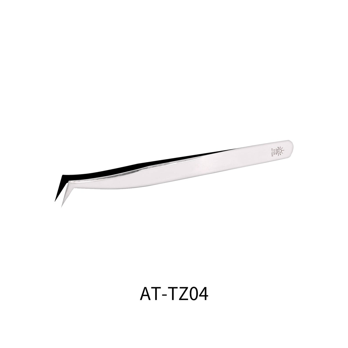 Dspiae anti-static stainless steel tweezers with angled black tip
