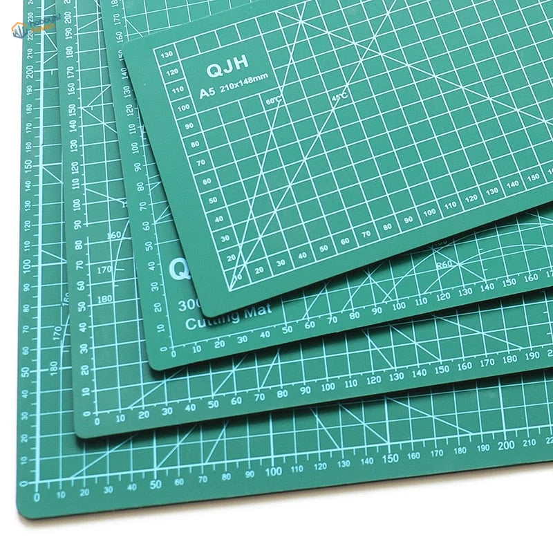 Green self-healing cutting mat with grid A1 A2 A3 A4 markings