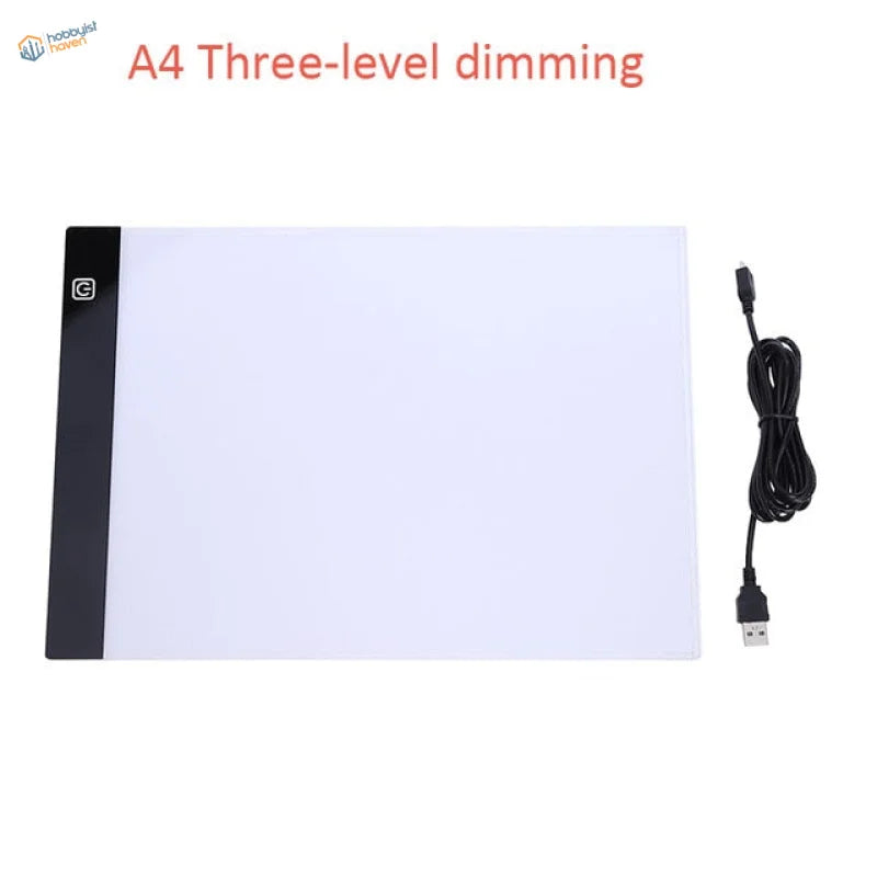 A4 LED drawing board white backlit table with black panel USB cable