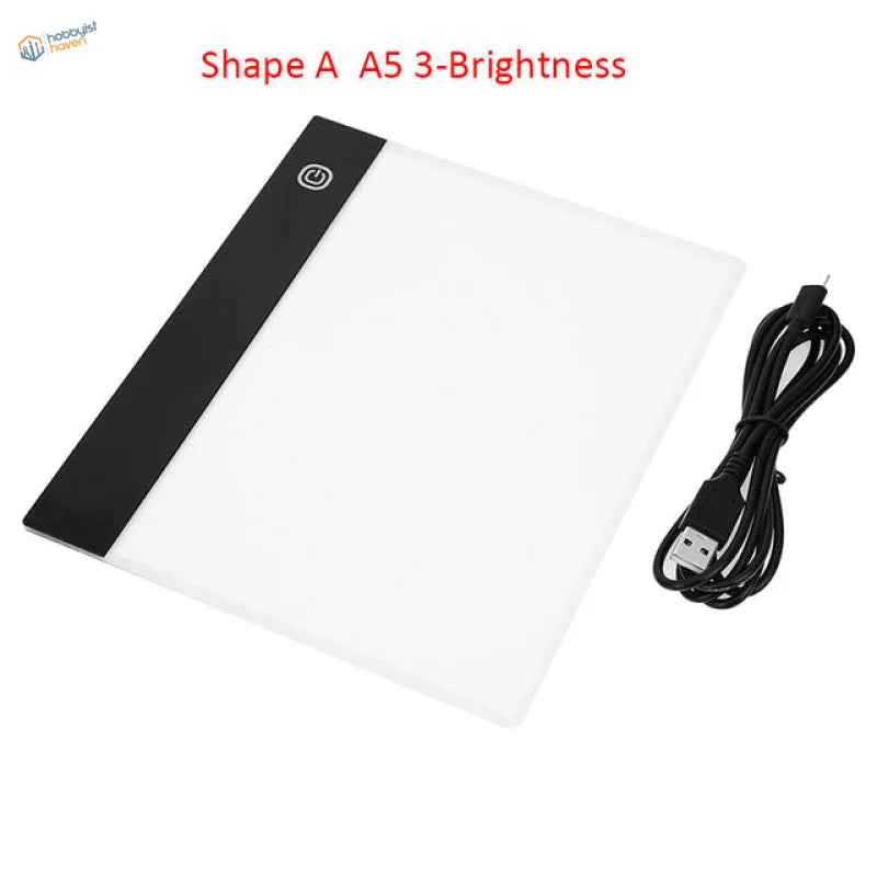 Sleek black USB LED drawing board light with power button for A3 A4 A5