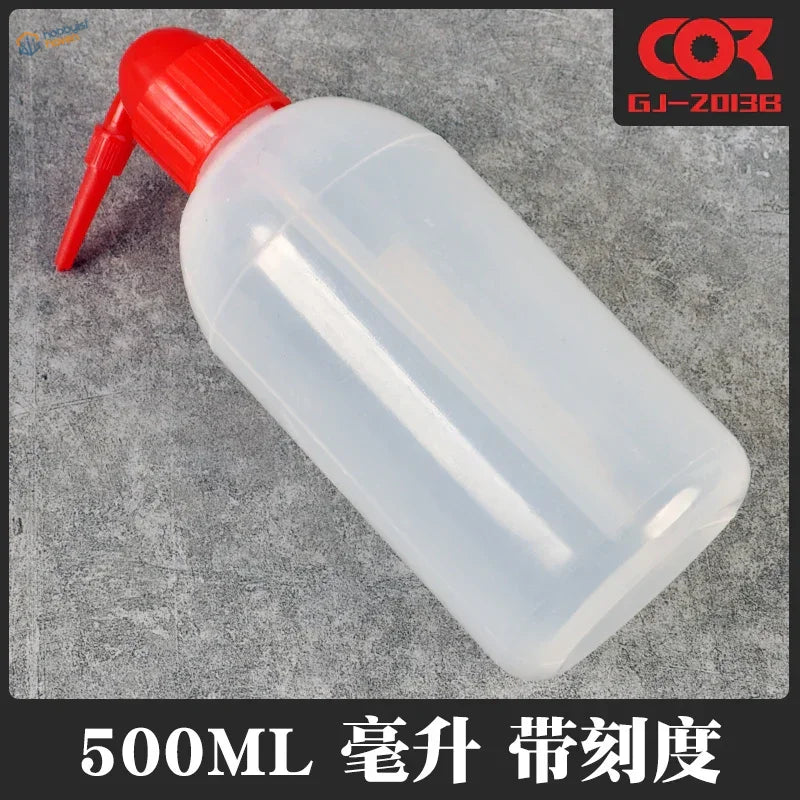 Clear Airbrush Cleaning Bottle GJ-2013B by Cor with red nozzle