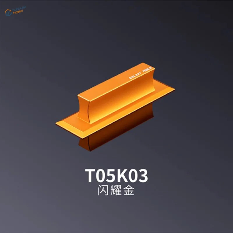 Golden aluminum alloy polishing tool with sleek trowel engraving