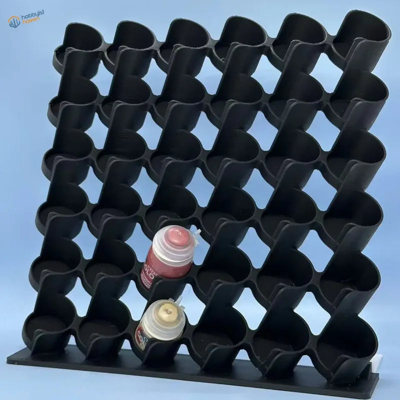 Support de rangement pour bouteilles de peinture inclinées