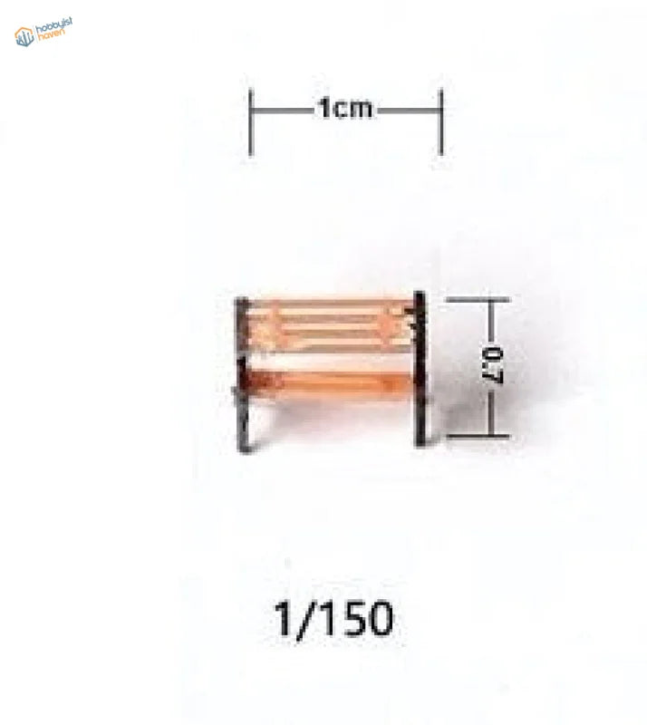 1/150 scale copper vintage electric heater model for rail transport modeling bench