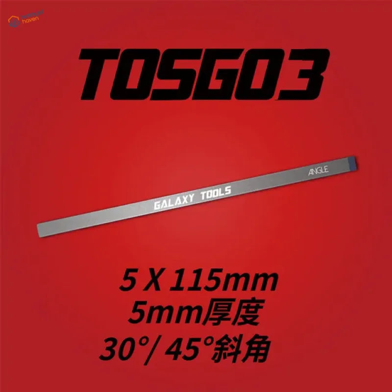 Silver Galaxy Tools bevel sanding stick with 30° and 45° angles