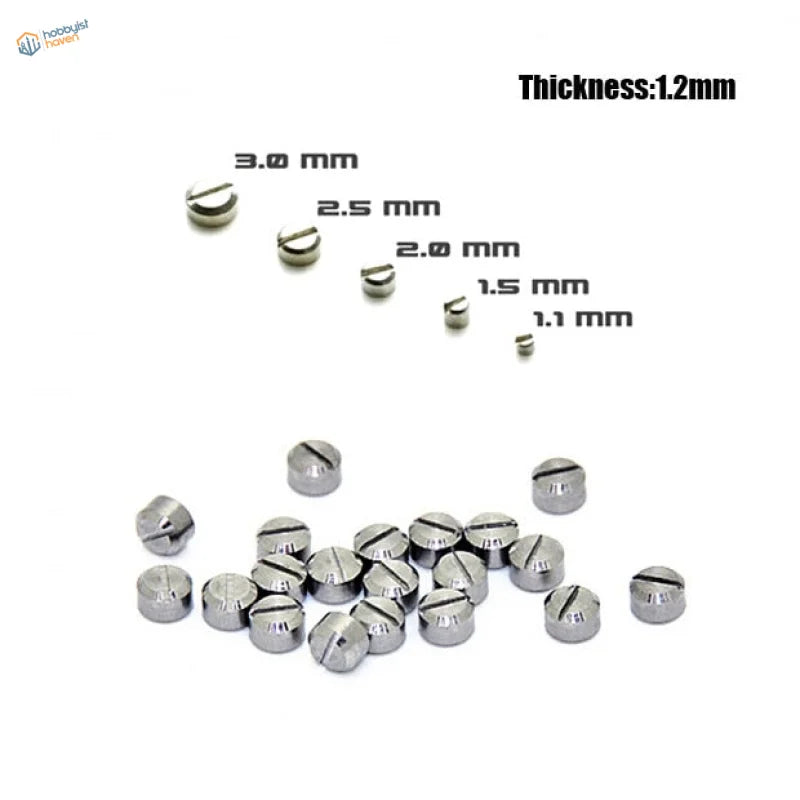 Set of silver metal details screws 3.0mm 2.5mm 1.2mm for Gunplas precision hobby