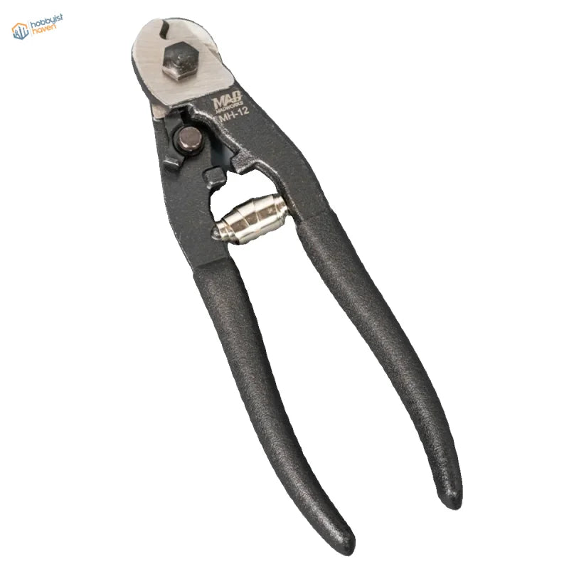 Mad MH-12 brass copper rod cutter with black handle and silver head