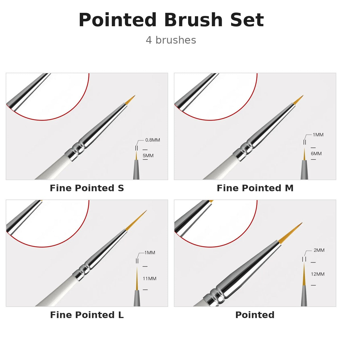 Hobby Mio Detail Paint Brushes
