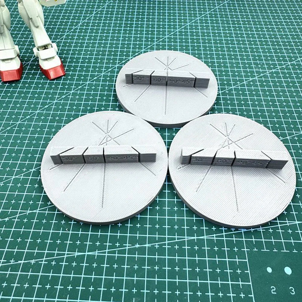 3D-printed multi-angle cutting aid with 30, 50, 90-45 degree plates