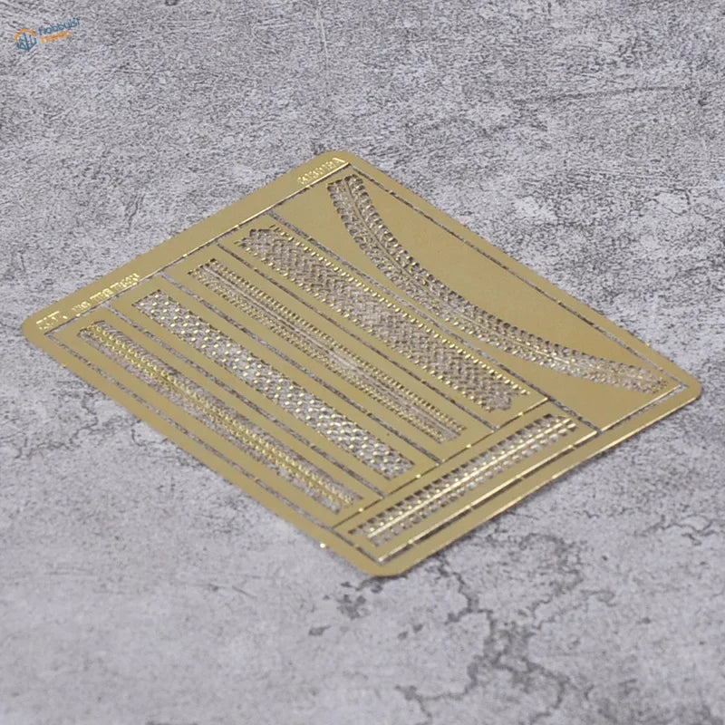 Cormake scenery effects stencil with gold metal tiny details patterns