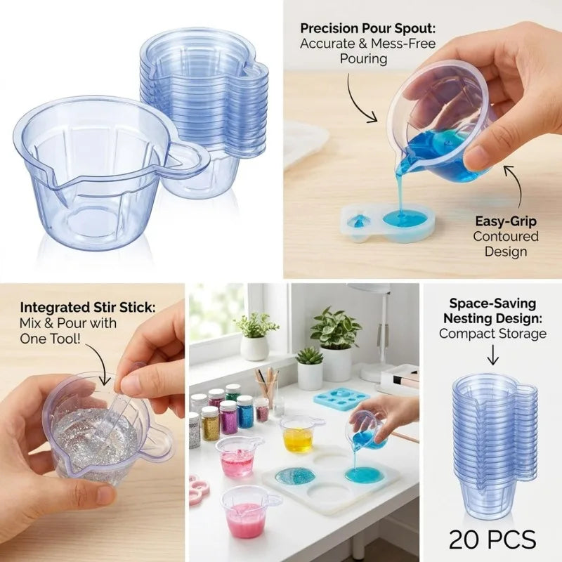 Clear Disposable Paint Mixing Cups